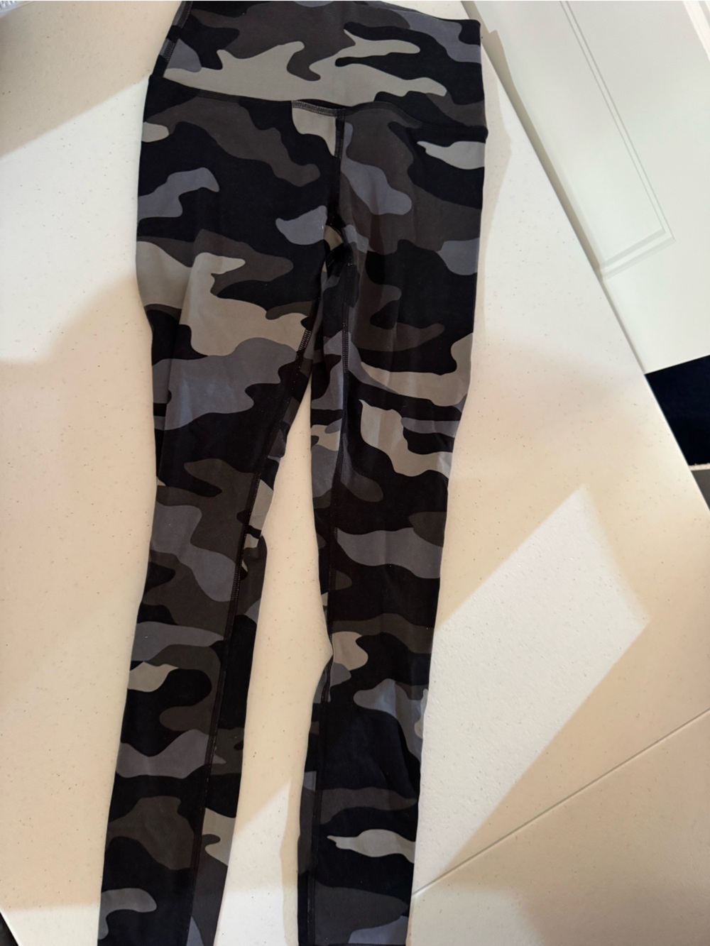 Gray & Black Camo Leggings